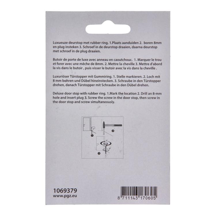Mack 1069379 - cilindro fermaporta modello nero ø 20h30 mm 4 pz pz | 6 pezzi