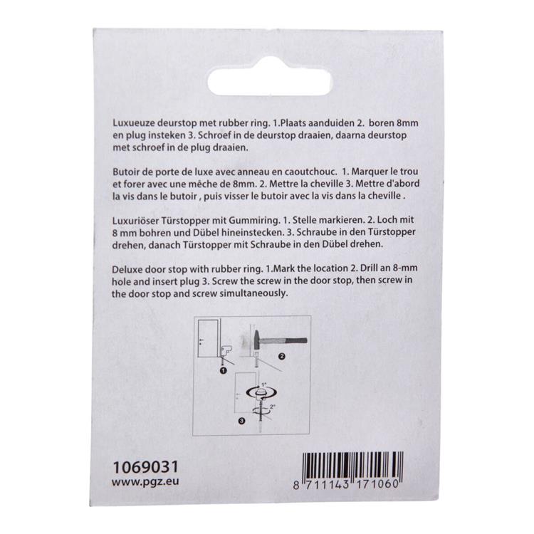 Mack 1069031 - cilindro modello fermaporta nero ø 30h35 mm 1 pz pz | 6 pezzi