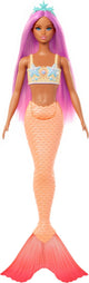 Mattel Mermaid Pop con cabello rosado y cola de naranja suave