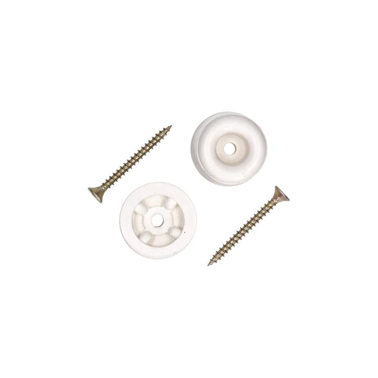 Mack 1069046 - gomma fermaporta + vite bianca 30 x 35 mm 2 pz | 6 pezzi