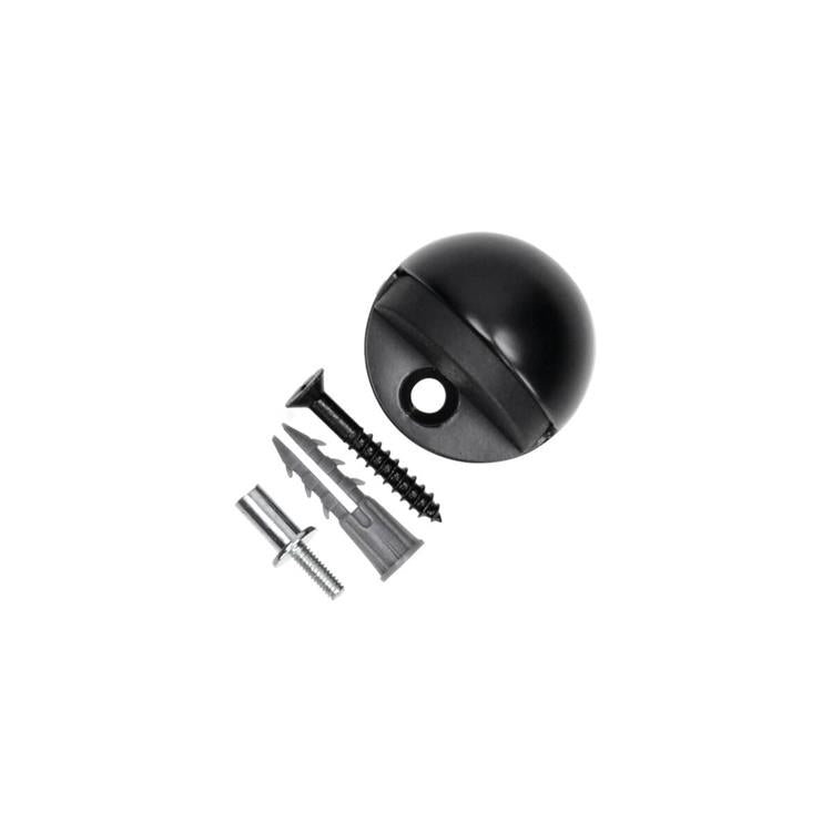 Mack 1069024 - fermaporta mezzaluna nero ø 44 mm 1 pz pz | 6 pezzi