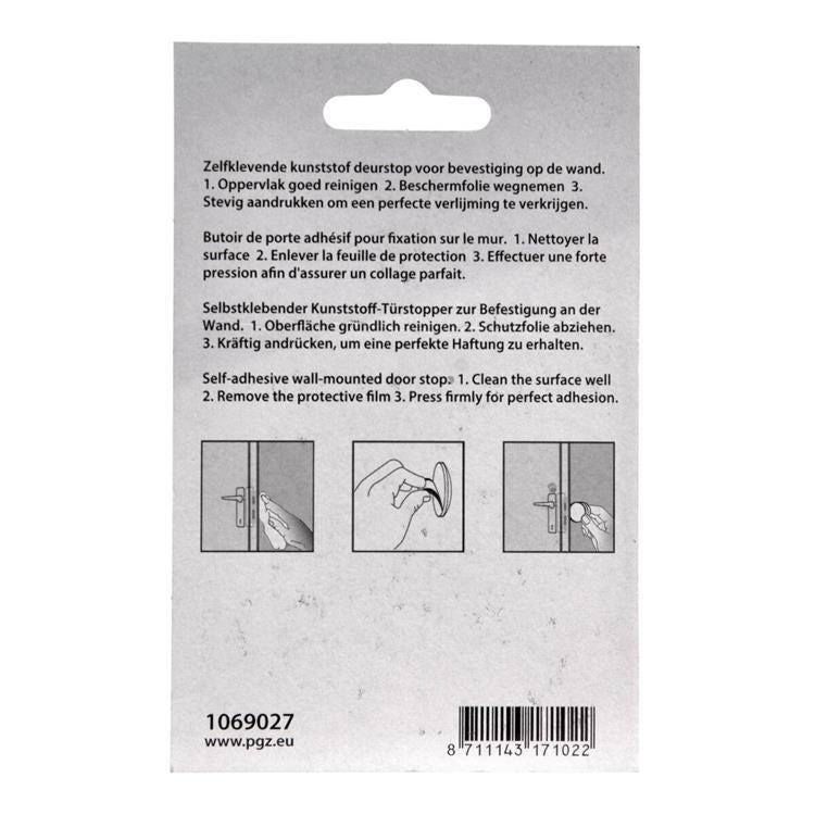 Mack 1069027 - fermaporta autoadesivo bianco ø 40 mm 6 pz | 6 pezzi