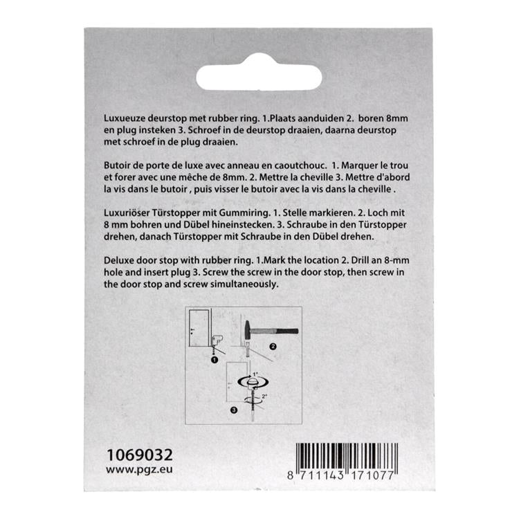 Mack 1069032 - cilindro fermaporta modello nero ø 30h25 mm 1 pz pz | 6 pezzi