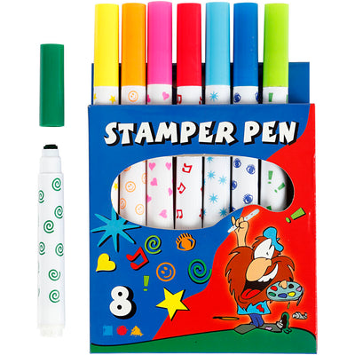 Marcadores de sellos de la empresa Creativ, varios colores, 8 piezas, 1 caja