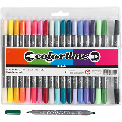 Creativ company dubbelzijdige stiften - extra kleuren, 20st.