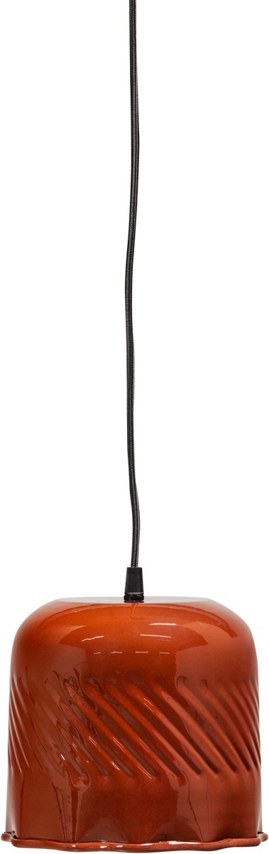 Woood arleso hanglamp - metaal - oranje bruin - 18x17x17