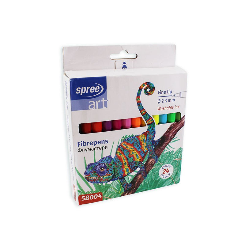 24 pennarelli 24 colori, punta sottile 2,
