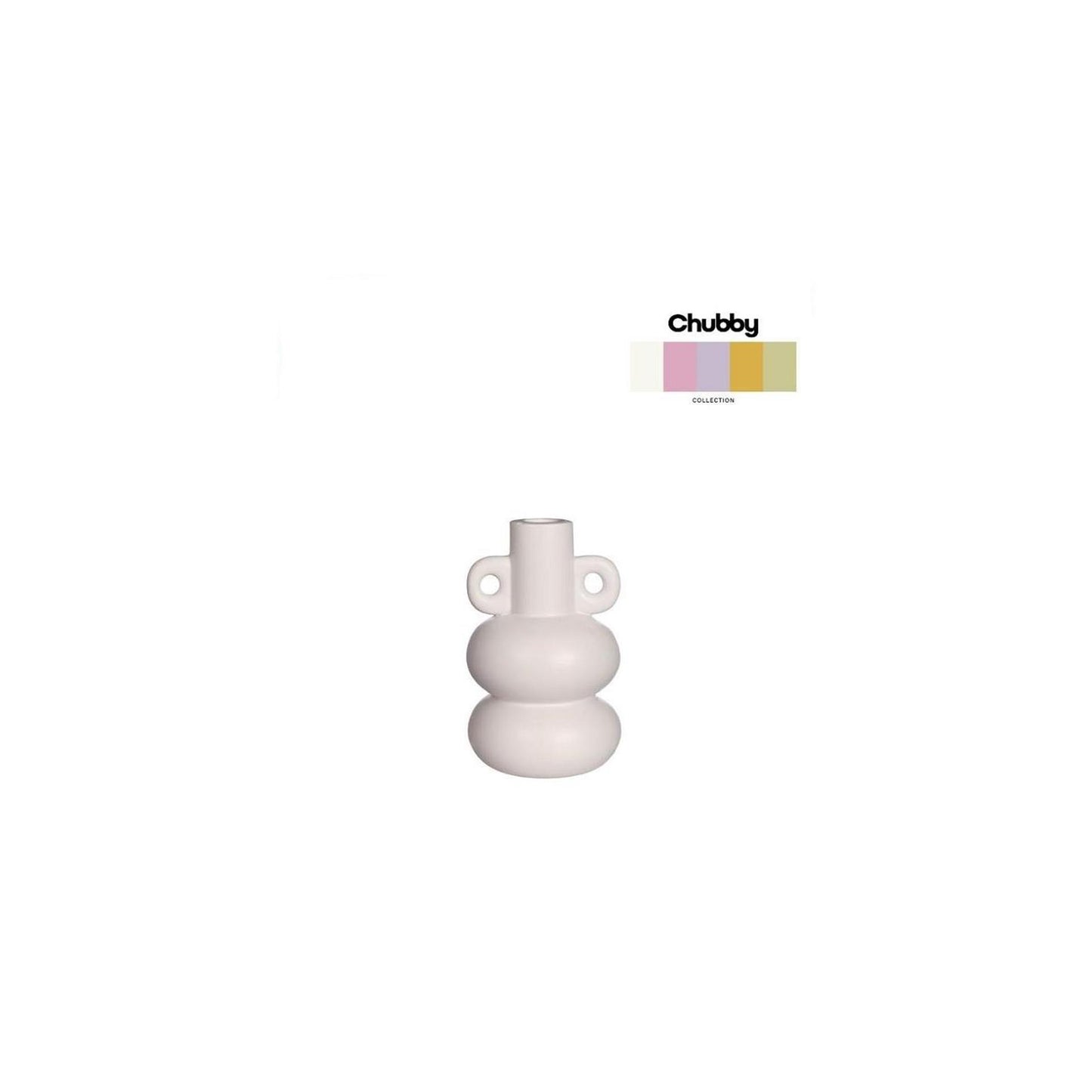 Ideas 4 estaciones portavelas gordito h12cm blanco roto