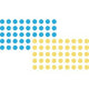 Punti di marcatura franchi 19 mm blu giallo