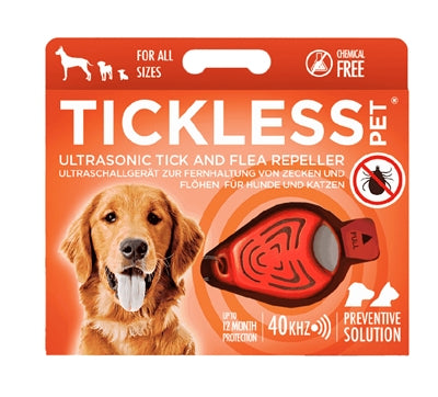 Teek senza ticchettite e vlo difesa per cani e gatto arancione fluorescente
