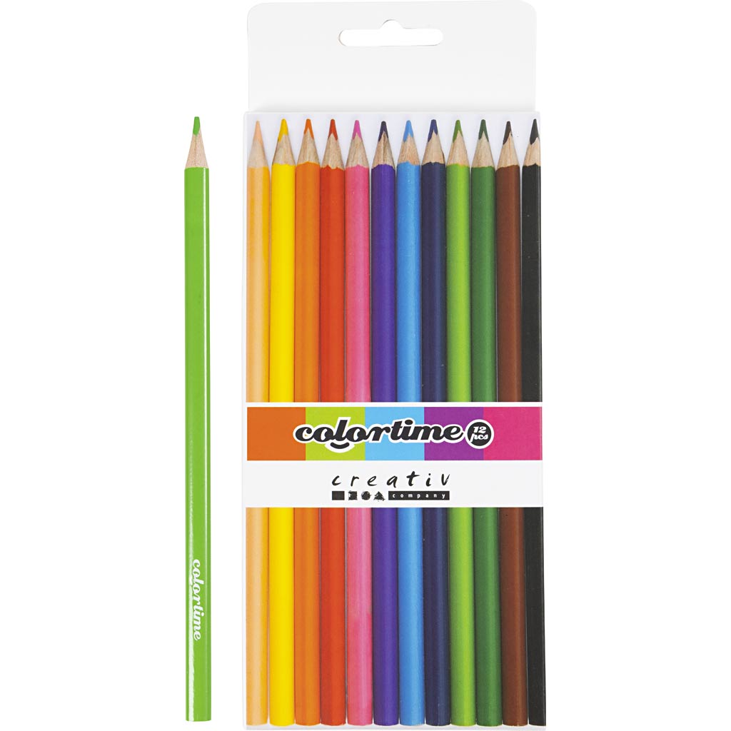 Creativ company https: www.cchobby.nl colortime-kleurpotloden-l-17-45-cm-vulling-3-mm-diverse-kleuren-12-stuk-1-doos