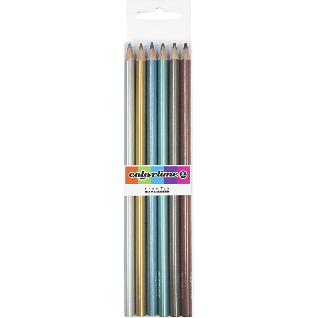 Matite colorate triangolari - Metallic, 6st.