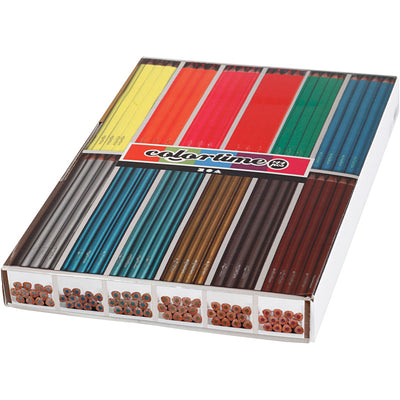 Matite colorate triangolari - Metalliche e neon, 144 °.