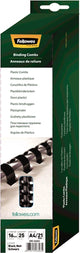 Fellowes plastic bindruggen 16mm - zwart 25 stuks