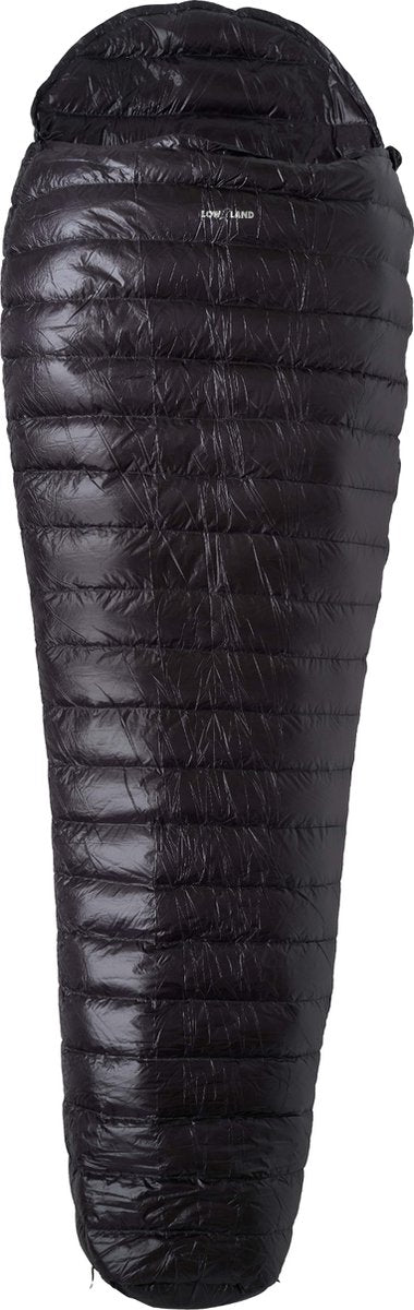 Saco de dormir de plumas Lowland outdoor - momia ultracompacta - 215 x 75 cm - 430 gr +8°c - nylon - cremallera izquierda