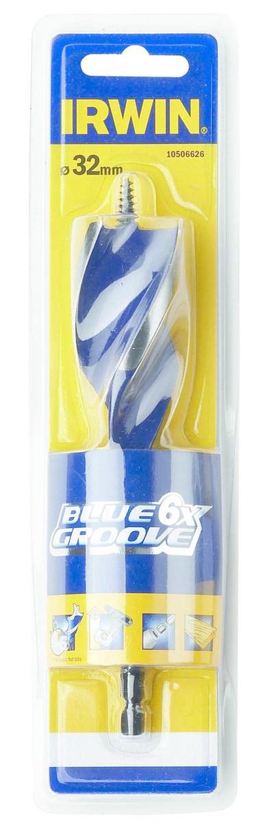 Irwin blue groove 6x houtboor - 32 x 165 mm