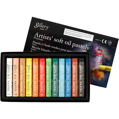 Mungyo gallery pastelli a olio premium, l: 7 cm, spess. 10 mm, vari colori, 12 pezzi 1 scatola
