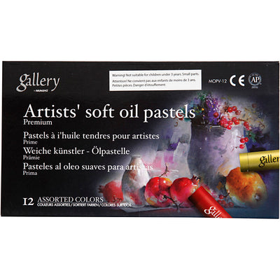 Mungyo gallery pastelli a olio premium, l: 7 cm, spess. 10 mm, vari colori, 12 pezzi 1 scatola