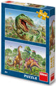 Batalla de rompecabezas de los Dinos 2 x 48 piezas