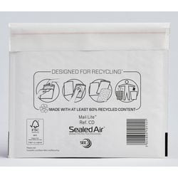 Busta a bolle d'aria sigillata posta aerea lite lite cd 79 gsm bianco 10 pezzi