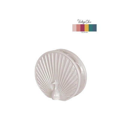 Vaso Ideas 4 stagioni crema pavone ø6,5 l15xh13,6cm