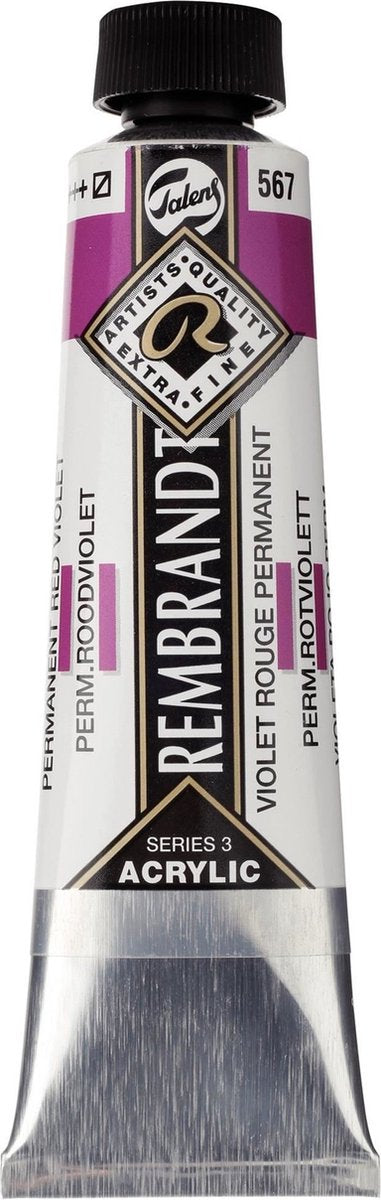 Rembrandt acryl verf serie 3 perm. red violet (567)