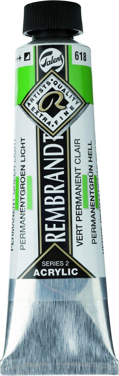 Rembrandt acryl verf serie 2 permanent green light (618)