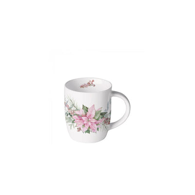 Taza Ambiente 200ml flor de pascua rosa