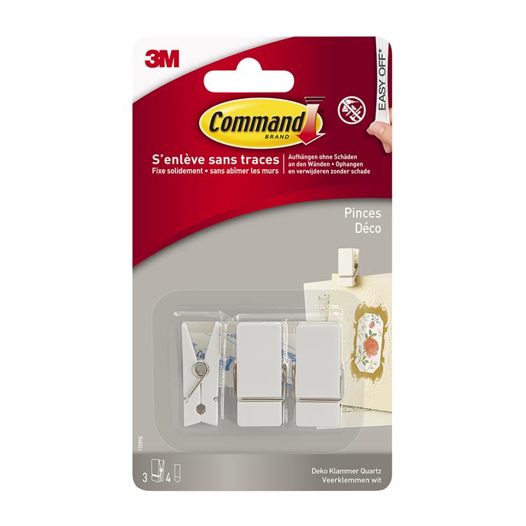 3m 1060680 - clip de resorte de comando 17089q qz 3clips+4 transparentes s pk 12pk cs | 12 piezas