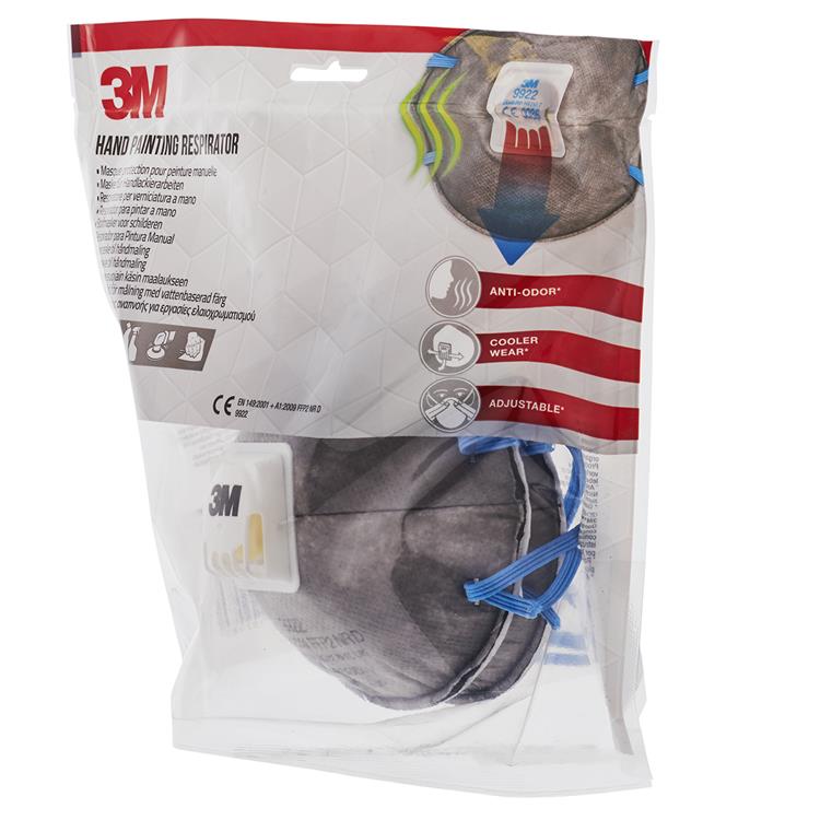 3m 1062057 - Generador de polvo fino olores ffp2 con válvula de exhalación | 2 piezas