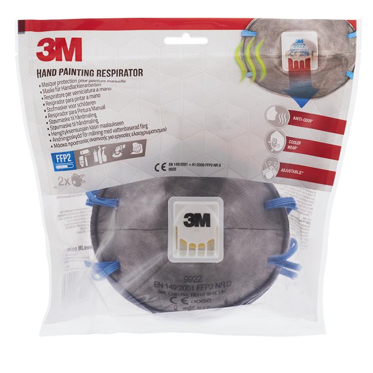3m 1062057 - Generador de polvo fino olores ffp2 con válvula de exhalación | 2 piezas