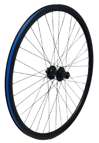 Kgz achterwiel 28 inch (622) cassette 8-10 spd spaken zwart velg zwart disc 6 bout uitval