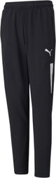 Puma teamliga training pants pro jr unisex sportbroek - black- white