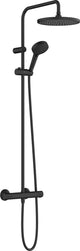 Miscela di vernici Hansgrohe - showerpipe - risparmio idrico ecosmart - dimensione 240 mm - funzione 1 getto - nero opaco - con termostato