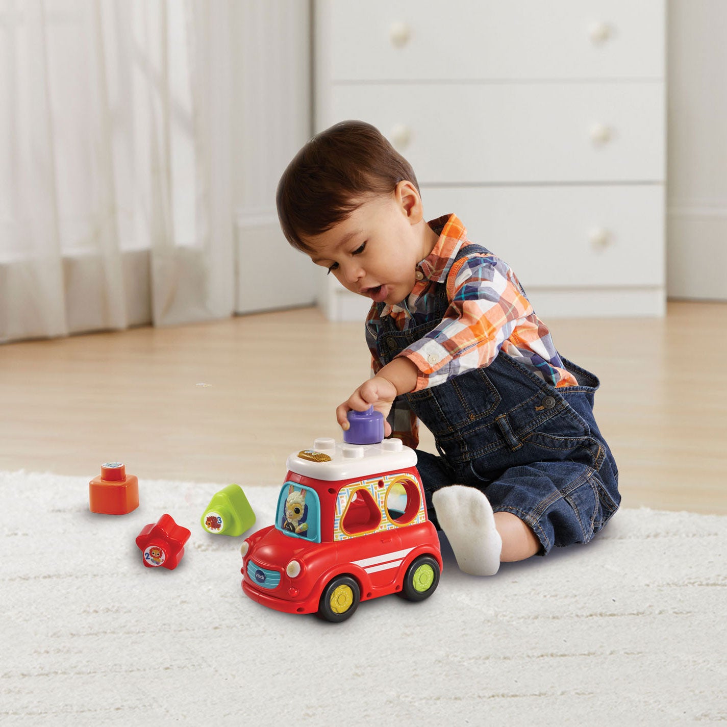 Vtech Cheerful Shape Car 25 cm Rojo de 5 piezas