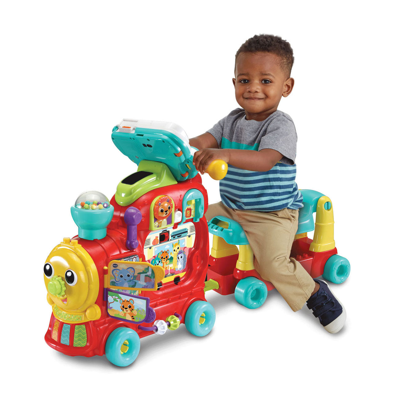 Vtech Baby Rides Locomotora de letras de cuero