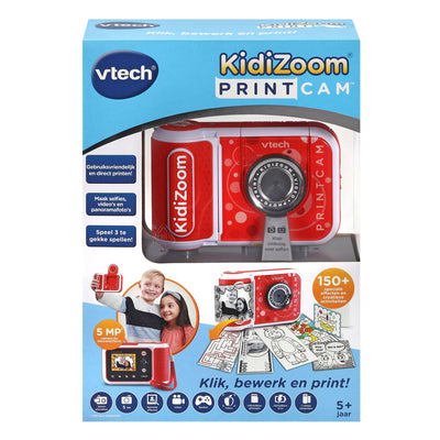 VTech Cámara para niños Kidizoom Printcam Junior Red Blanco 4 piezas