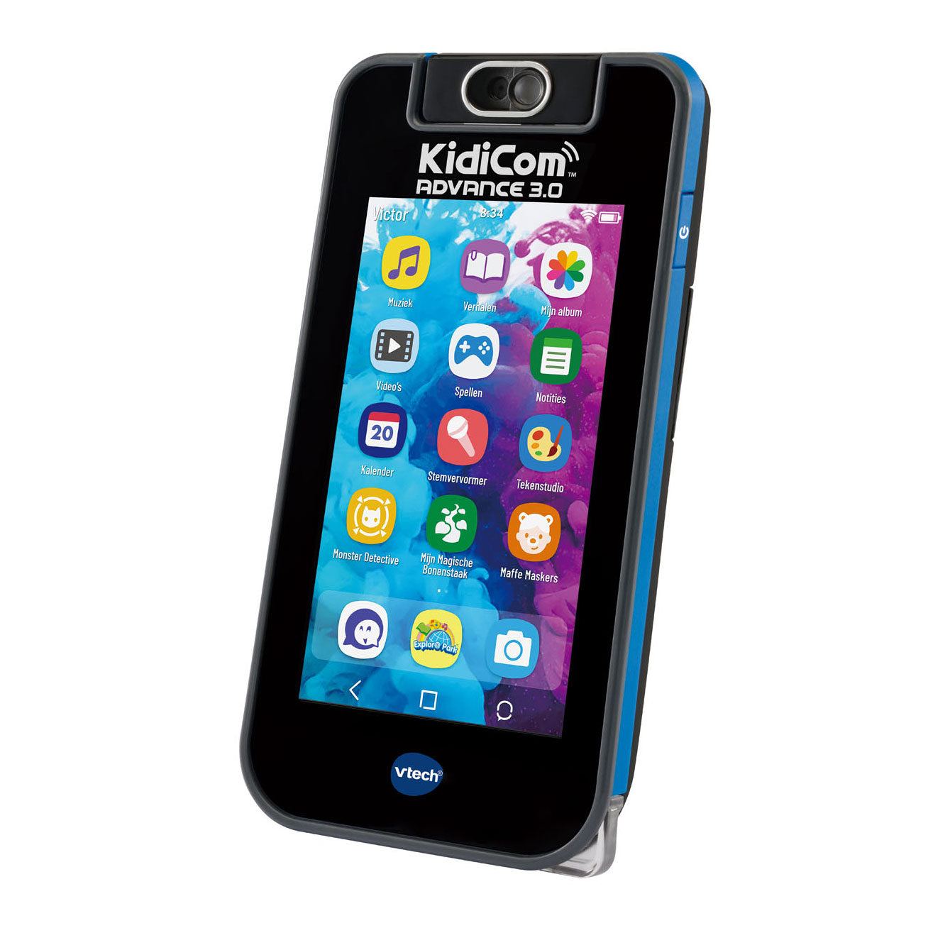 Vtech Toy Phone Kidicom 3.0 Black Blue 3-Part