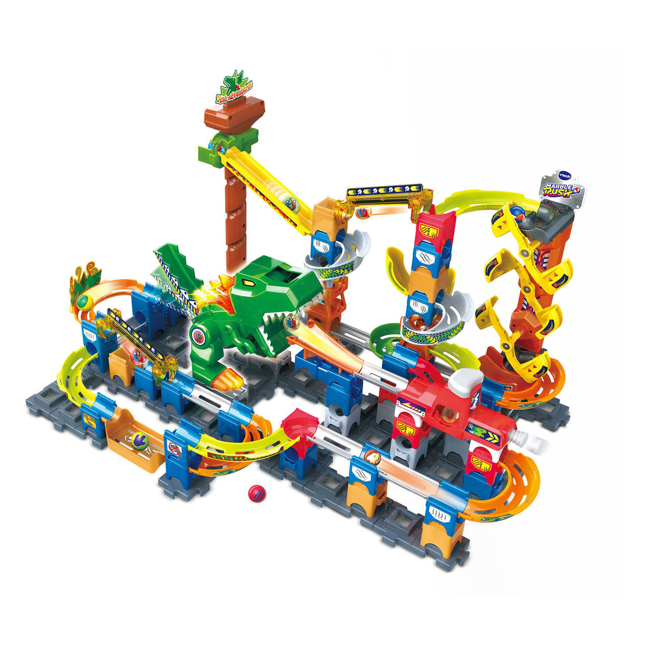 Vtech Marble Rush Dino Adventures set magnetico xl400e pista per biglie
