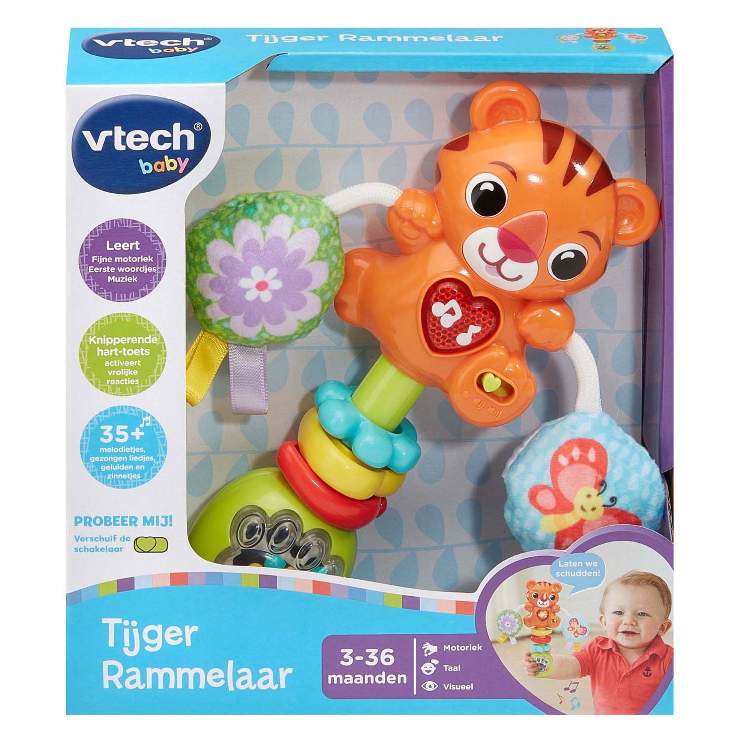 Vtech tiger Rattle con 35 + melodie