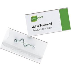 Badge resistente 8006-19 in plastica trasparente 60 x 30 mm