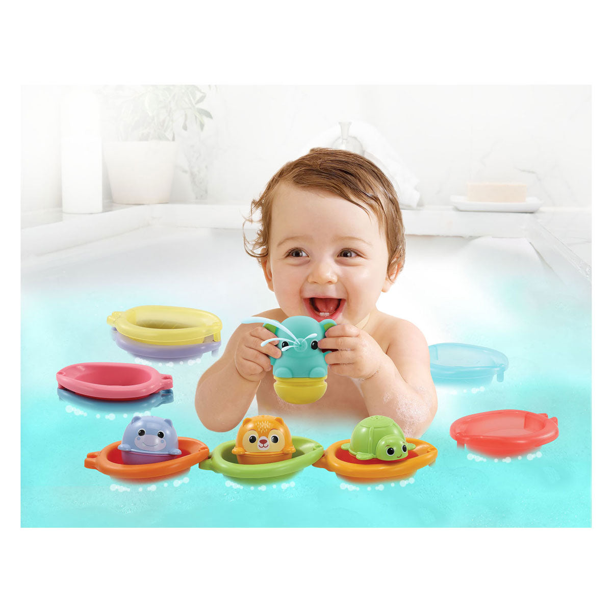 Divertente set da bagno impilabile Vtech