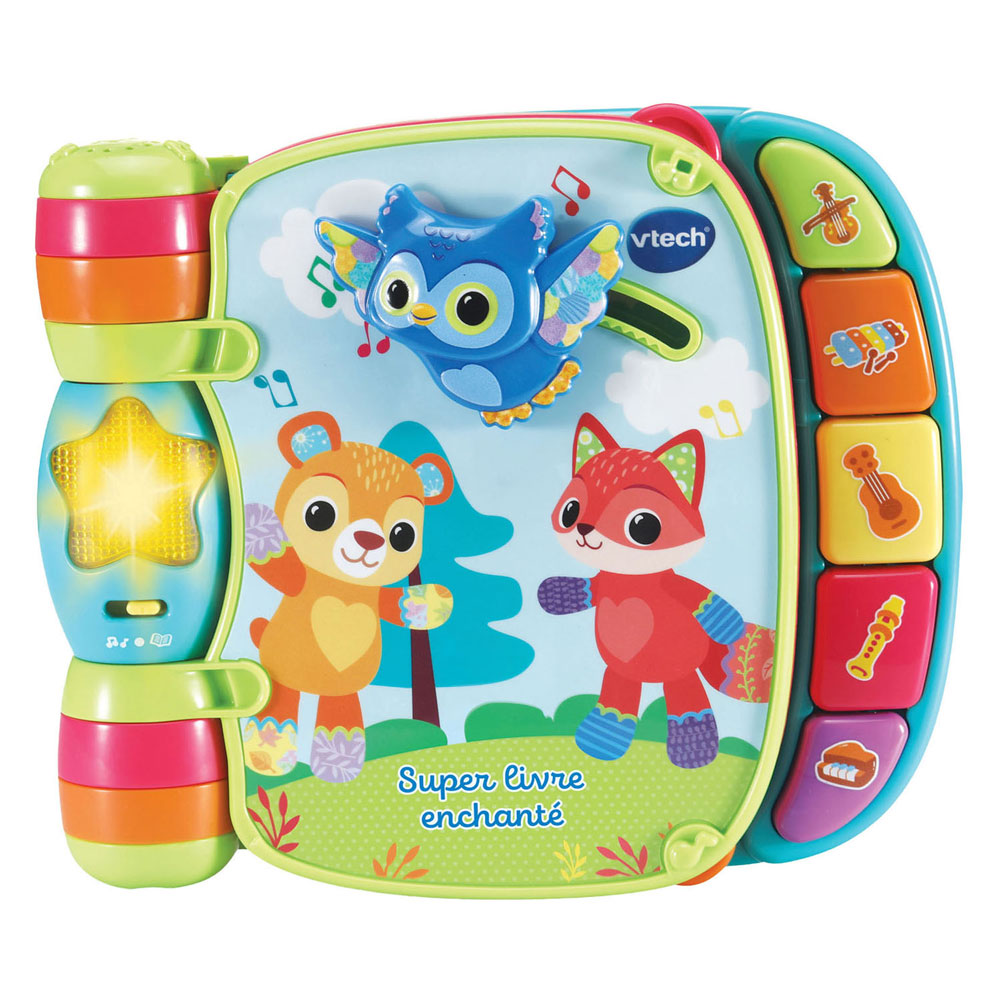 Vtech libro infantil interactivo bebé libro súper encantado de gatitos bebé azul multicolor