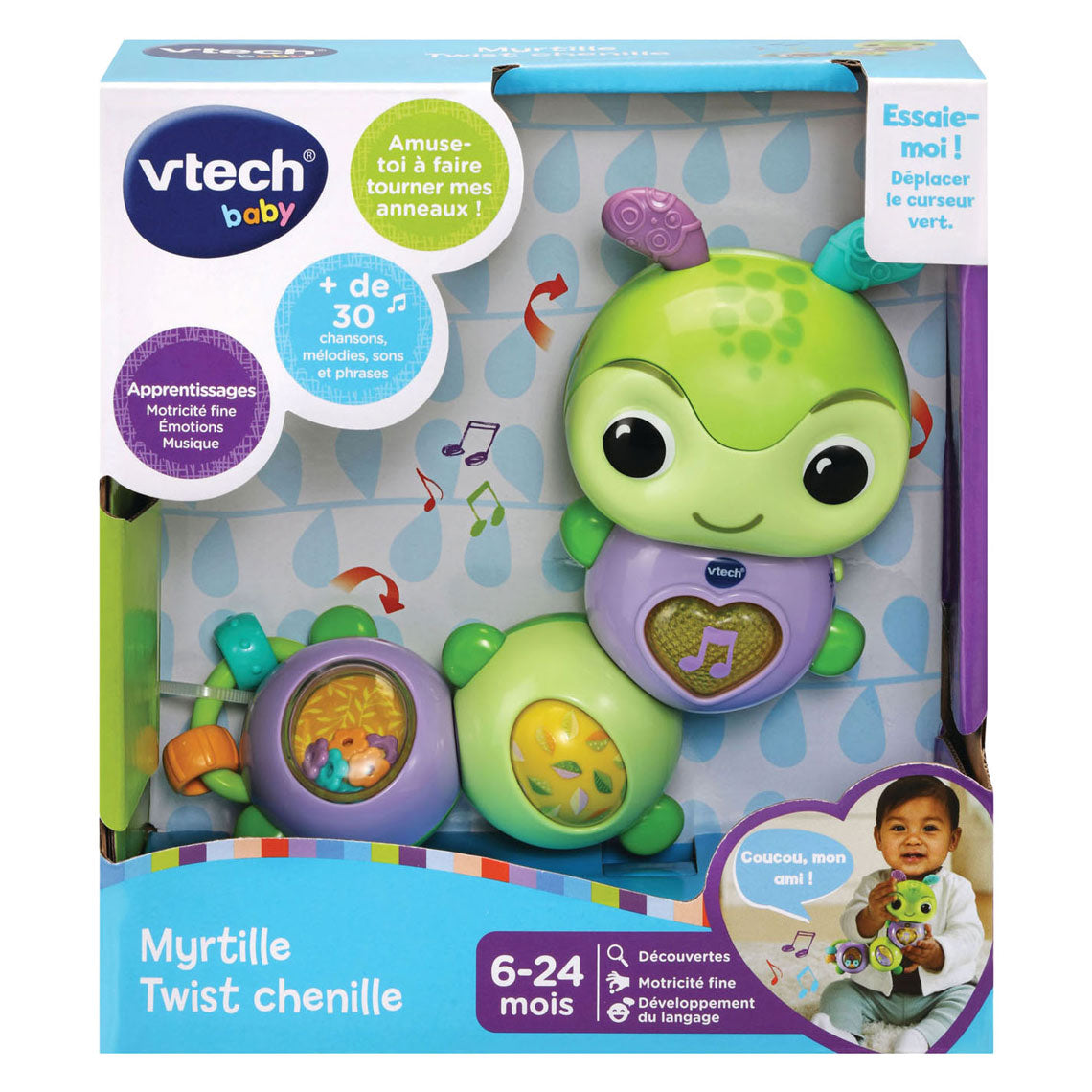 Il bambino Vtech gira e muove il bruco