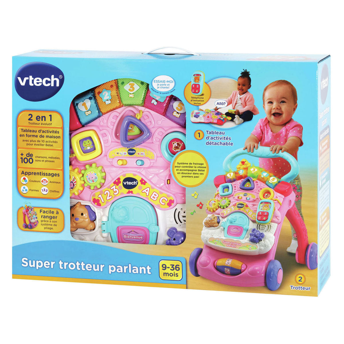 Camminatore di attività 2 in 1 Vtech rosa