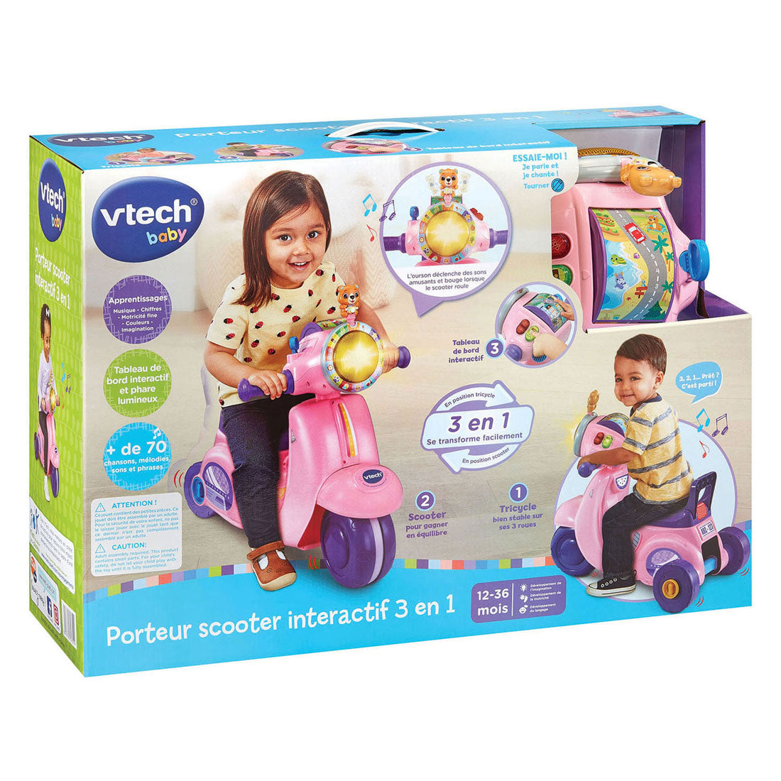 Monopattino per bici senza pedali 2 in 1 Vtech Baby - rosa