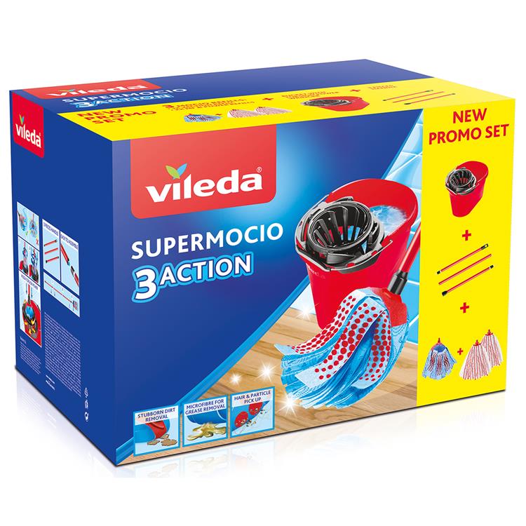 Vileda 1063147 - supermocio 3a + caja de alimentación mf | 1 pieza
