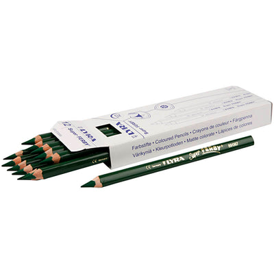 Lyra Super Ferby 1 matite colorate, l: 18 cm, riempimento di 6,25 mm, verde, 12 pezzo 1 scatola