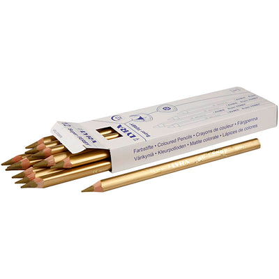 Lyra Super Ferby 1 matite colorate, l: 18 cm, riempimento di 6,25 mm, oro, 12 pezzo 1 scatola