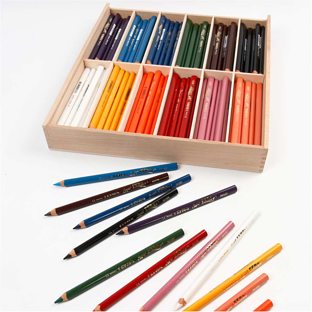 Lyra Super Ferby 1 matite colorate, l: 18 cm, riempimento di 6,25 mm, vari colori, 12x12 pezzo 1 scatola
